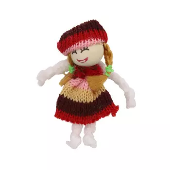 AR095 Фигурка декоративная куколка 7см (красный)