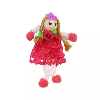 AR096 Фигурка декоративная куколка 7см (малиновый)