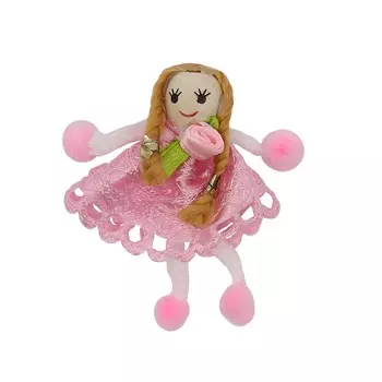 AR096 Фигурка декоративная куколка 7см (розовый)