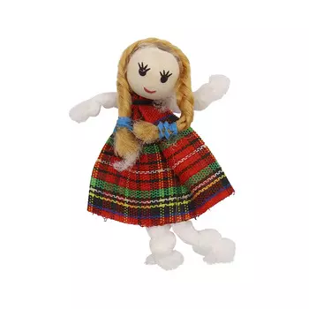 AR098 Фигурка декоративная куколка 7см (красный)
