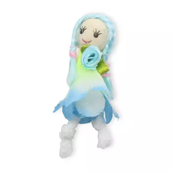 AR099 Фигурка декоративная куколка 4см (бело-голубой)