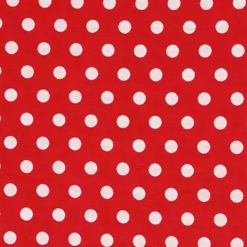 AR1008 Ткань хлопок в мелкий рисунок 50*50см (F 1819 в горошек красный)