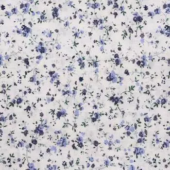 AR1013 Ткань хлопок в маленький цветочек, хлопок 50*50см (А152 3 синий/белый)
