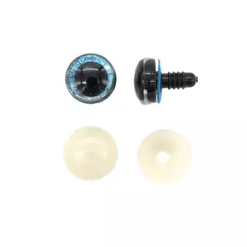 AR1218-A Глаза искристые Голубые 16мм, 2шт/упак