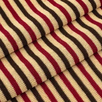 AR1365 Трикотаж полосатый, 100% полиэстер 50*50см (беж/коричневый/бордо)