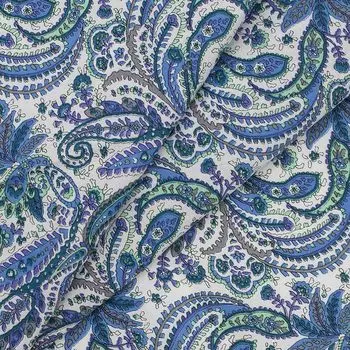 AR1815 Ткань 100% хл с узором, 50*50см Astra&amp;Craft (голубой с зеленым)