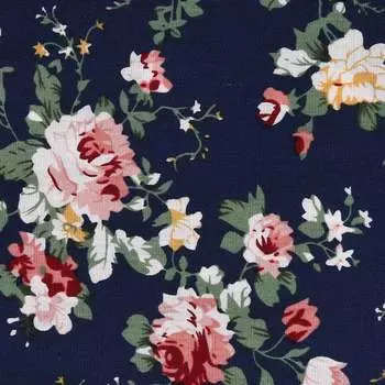 AR1815 Ткань 100% хл, в розочки 50*50см Astra&amp;Craft (темно-синий)