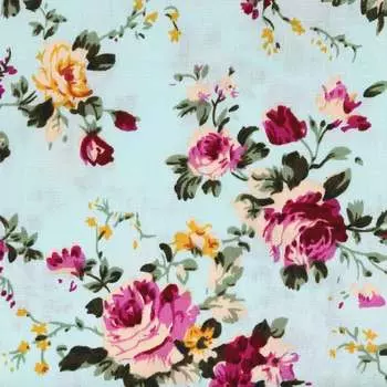AR1815 Ткань 100% хл, в розочки 50*50см Астра (голубой)
