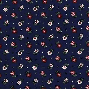AR1817 Ткань 100% хл, в мелкий цветочек 50*50см Астра (F1817 темно-синий)