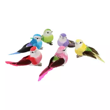 AR199 Птички с клипсой 10см, 12шт