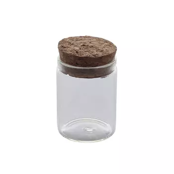 AR288 Стеклянная бутылочка с пробкой 3*4см