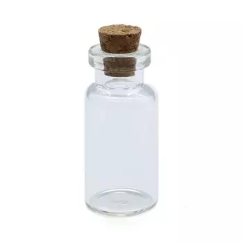 AR291-1 Бутылочки с пробковой крышечкой 1,6*3,5см, 4шт/упак