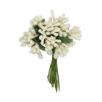 AR554 Букетик декоративных цветов, 2см (бежевый)