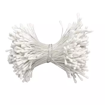 AR559-1 Тычинки для искусственных цветов 0,3*6см Астра, 2шт/упак (белый)