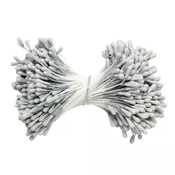 AR559-1 Тычинки для искусственных цветов 0,3*6см Астра, 2шт/упак (серый)