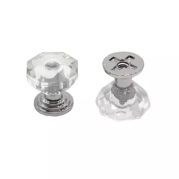 AR575 Ручки декоративные, пластик 2*1,8см 4шт/упак (серебро)