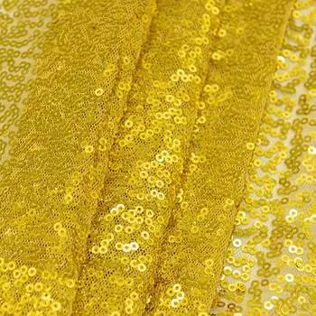 AR648 Ткань с пайетками на сетке 60*60см (TQ02022 яр. золото)
