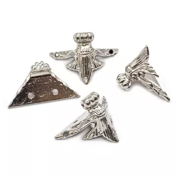 AR682 Ножка декоративная для шкатулок 3*4,2см (серебро)