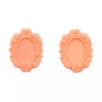 ARS0230 Основы для камей, розовый, вн.3,9*5/внутр.1,8*2,5 см, упак./2 шт., Vintage Line