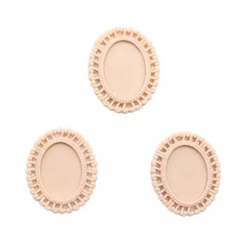 ARS0231 Основы для камей, розовый вн.3,1*3,9/внутр.1,8*2,5 см, упак./3 шт., Vintage Line