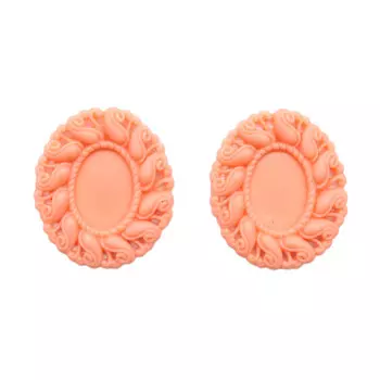 ARS0233 Основы для камей, розовый, вн.4,1*5/внутр.1,8*2,5 см, упак./2 шт., Vintage Line