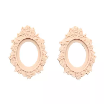 ARS0235 Основы для камей, розовый, вн.4,8*6,5/внутр.3*4 см, упак./ 2 шт., Vintage Line