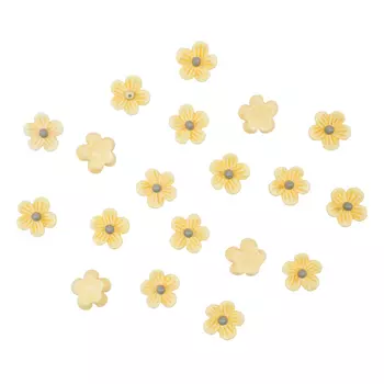 AS12-02, Цветочки для скрапбукинга, 10мм, 20шт/упак (желтый)
