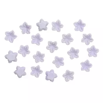 AS12-03 Набор декоративных украшений со стикером 'Цветочки' 6 мм, 20шт/упак (светло-сиреневый)