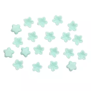 AS12-03 Набор декоративных украшений со стикером 'Цветочки' 6 мм, 20шт/упак (светло-зеленый)