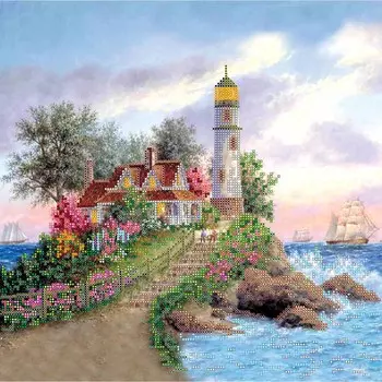 АС-157 Канва с рисунком для бисера 'Бригантина'