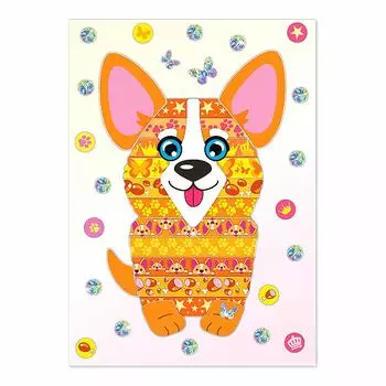 АС 19-219 Набор для картины 'Полосатик Пёсель' (антистресс) 12,5*17,5см Клевер