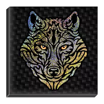 АС 40-382 Набор для картины 'Сильвер-арт.Волк' (декорирование) 20*20см Клевер