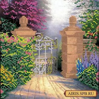 АС-411 Канва с рисунком для бисера 'Калитка'