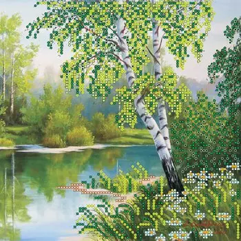 АС-413 Канва с рисунком для бисера 'Березки'