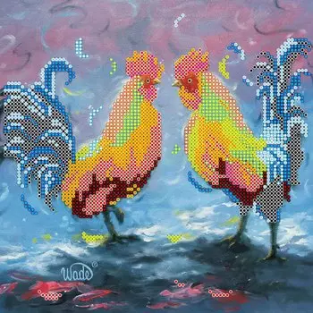 АС-414 Канва с рисунком для бисера 'Драчуны'