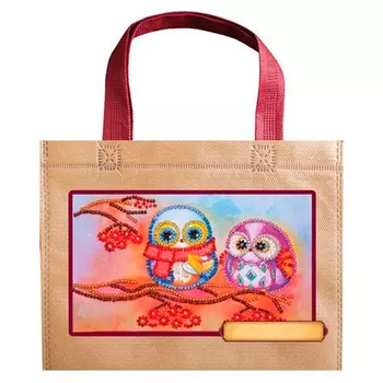 АСА-005 Набор-сумка для вышивания бисером 'Совы и рябина'