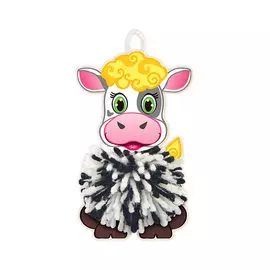 АШ 01-214 Набор для фигурки 'Теленок из помпона' (пряжа) 80*135 мм Клевер