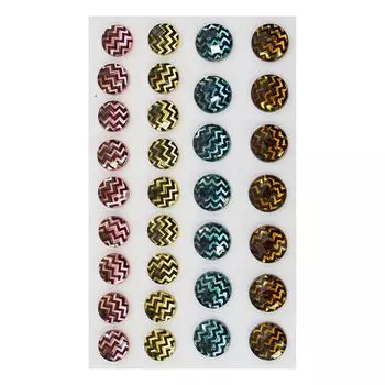 ASS1371 Стразы декоративные клеевые микс цветов зигзаг