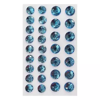 ASS1377 Стразы декоративные клеевые синие прозрачные