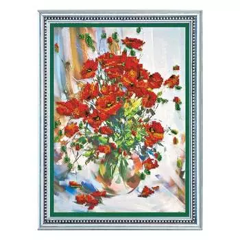 АВ-009 Набор для вышивания бисером 'Абрис Арт' 'Маки', 25,5*35 см