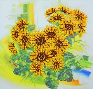 АВ-018 Набор для вышивания бисером 'Подсолнухи'