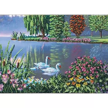 АВ-096 Набор для вышивания бисером 'Абрис Арт' 'Лебединая песня', 43*32 см