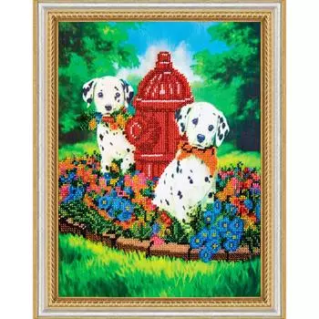 АВ-140 Набор для вышивания бисером 'Далматинцы'