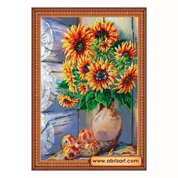 АВ-228 Набор для вышивания бисером 'Абрис Арт' 'Дачный букет', 32*45 см