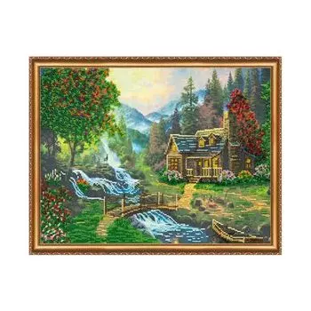 АВ-322 Набор для вышивания бисером 'Абрис Арт' 'Горная речушка', 42,5*32 см