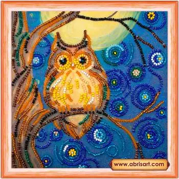 АВ-381 Набор для вышивания бисером 'Абрис Арт' 'Мудрый филин', 30*45 см