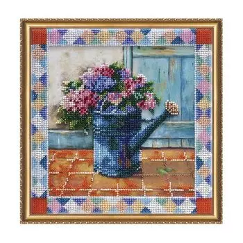 АВ-386 Набор для вышивания бисером 'Абрис Арт' 'Гортензия у входа', 22*22 см