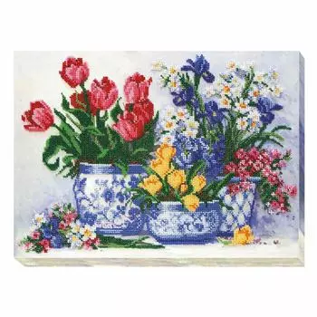 АВ-470 Набор для вышивания бисером 'Душистый хоровод' 27*37см