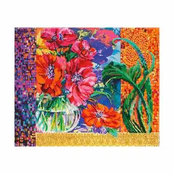 АВ-488 Набор для вышивания бисером 'Абрис Арт' 'Анемоны', 39*32 см