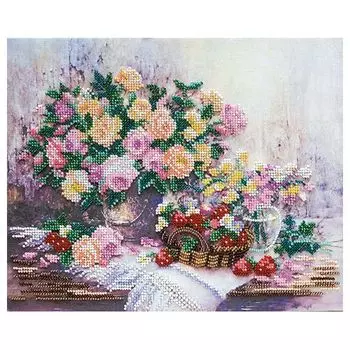 АВ-491 Набор для вышивания бисером 'Абрис Арт' 'Розовая дымка', 30*24 см